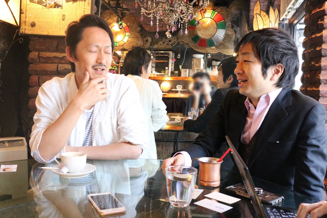 千田さんと駒崎のパパトークの様子